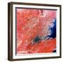 Composite Photograph of London Taken by Landsat 2, 29 July 1975-null-Framed Photographic Print