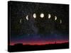 Composite Time-lapse Image of the Lunar Phases-John Sanford-Stretched Canvas