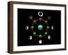 Composite Time-lapse Image of the Lunar Phases-John Sanford-Framed Premium Photographic Print