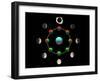 Composite Time-lapse Image of the Lunar Phases-John Sanford-Framed Premium Photographic Print