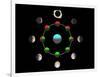 Composite Time-lapse Image of the Lunar Phases-John Sanford-Framed Photographic Print