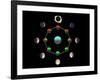 Composite Time-lapse Image of the Lunar Phases-John Sanford-Framed Photographic Print