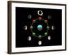 Composite Time-lapse Image of the Lunar Phases-John Sanford-Framed Photographic Print