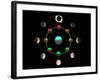 Composite Time-lapse Image of the Lunar Phases-John Sanford-Framed Photographic Print