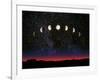 Composite Time-lapse Image of the Lunar Phases-John Sanford-Framed Photographic Print