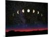 Composite Time-lapse Image of the Lunar Phases-John Sanford-Mounted Photographic Print
