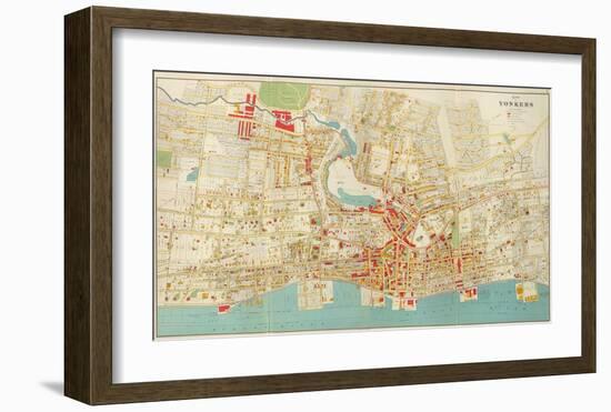 Composite: Yonkers, New York, c.1893-Joseph Rudolf Bien-Framed Art Print