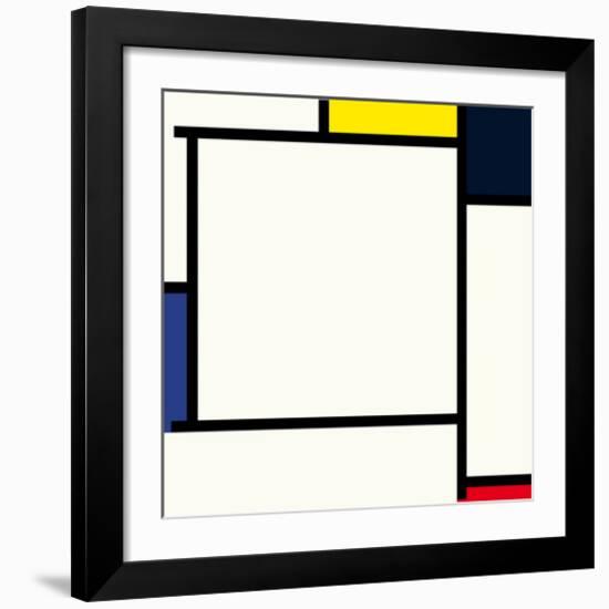 Composition 2, 1922-Piet Mondrian-Framed Premium Giclee Print