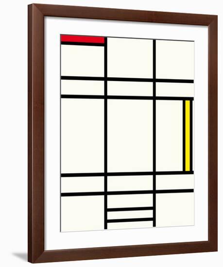 Composition avec jaune et rouge, 1938-Piet Mondrian-Framed Premium Giclee Print