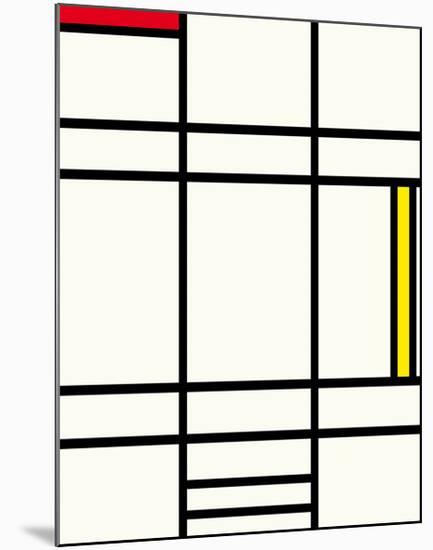 Composition avec jaune et rouge, 1938-Piet Mondrian-Mounted Premium Giclee Print