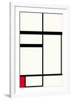 Composition avec rouge , noir et blanc, 1931-Piet Mondrian-Framed Premium Giclee Print