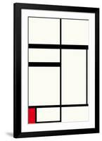 Composition avec rouge , noir et blanc, 1931-Piet Mondrian-Framed Premium Giclee Print