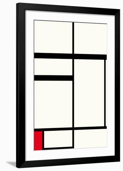 Composition avec rouge , noir et blanc, 1931-Piet Mondrian-Framed Premium Giclee Print