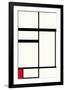 Composition avec rouge , noir et blanc, 1931-Piet Mondrian-Framed Premium Giclee Print