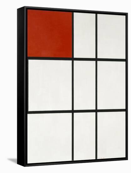 Composition B (No.II) with Red-Piet Mondrian-Framed Stretched Canvas