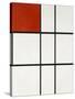 Composition B (No.II) with Red-Piet Mondrian-Stretched Canvas