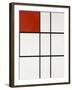 Composition B (No.II) with Red-Piet Mondrian-Framed Giclee Print