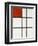 Composition B (No.II) with Red-Piet Mondrian-Framed Giclee Print