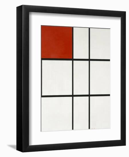 Composition B (No.II) with Red-Piet Mondrian-Framed Giclee Print