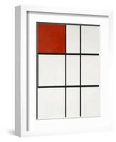 Composition B (No.II) with Red-Piet Mondrian-Framed Giclee Print