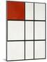 Composition B (No.II) with Red-Piet Mondrian-Mounted Giclee Print