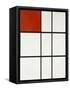 Composition B (No.II) with Red-Piet Mondrian-Framed Stretched Canvas
