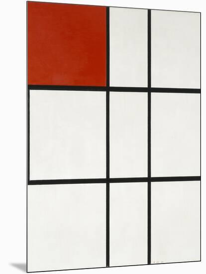 Composition B (No.II) with Red-Piet Mondrian-Mounted Giclee Print