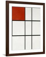 Composition B (No.II) with Red-Piet Mondrian-Framed Giclee Print