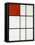 Composition B (No.II) with Red-Piet Mondrian-Framed Stretched Canvas