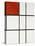 Composition B (No.II) with Red-Piet Mondrian-Stretched Canvas