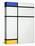 Composition Blue, Yellow and White, 1936-Piet Mondrian-Stretched Canvas