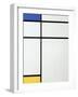 Composition Blue, Yellow and White, 1936-Piet Mondrian-Framed Giclee Print