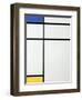 Composition Blue, Yellow and White, 1936-Piet Mondrian-Framed Giclee Print