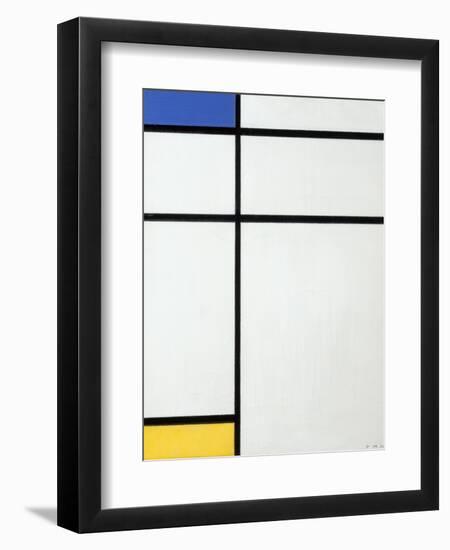 Composition Blue, Yellow and White, 1936-Piet Mondrian-Framed Giclee Print