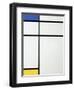 Composition Blue, Yellow and White, 1936-Piet Mondrian-Framed Giclee Print