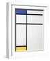 Composition Blue, Yellow and White, 1936-Piet Mondrian-Framed Giclee Print