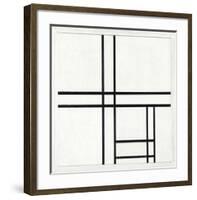 Composition in Black and White, with Double lines, 1934-Piet Mondrian-Framed Art Print