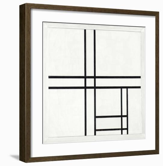 Composition in Black and White, with Double lines, 1934-Piet Mondrian-Framed Art Print