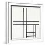 Composition in Black and White, with Double lines, 1934-Piet Mondrian-Framed Art Print