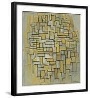 Composition in Brown and Gray (Gemälde no. II : Composition no. IX : Compositie 5), 1913-Piet Mondrian-Framed Art Print