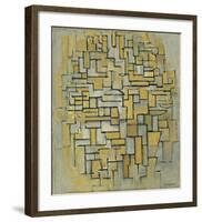 Composition in Brown and Gray (Gemälde no. II : Composition no. IX : Compositie 5), 1913-Piet Mondrian-Framed Art Print
