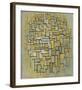 Composition in Brown and Gray (Gemälde no. II : Composition no. IX : Compositie 5), 1913-Piet Mondrian-Framed Art Print