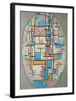 Composition in Oval with Color Planes 1, 1914-Piet Mondrian-Framed Art Print