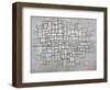 Composition No 11 in Grey, Pink and Blue, 1913-Piet Mondrian-Framed Giclee Print