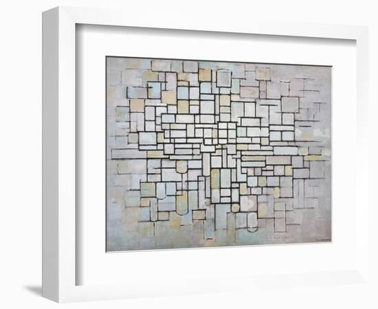 Composition No 11 in Grey, Pink and Blue, 1913-Piet Mondrian-Framed Giclee Print