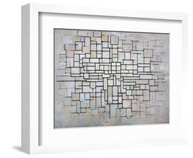 Composition No 11 in Grey, Pink and Blue, 1913-Piet Mondrian-Framed Giclee Print