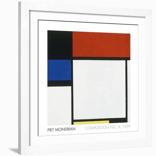 Composition No. III / Fox Trot B with Black, Red, Blue and Yellow, 1929-Piet Mondrian-Framed Art Print