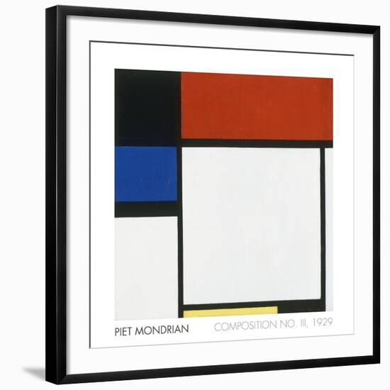 Composition No. III / Fox Trot B with Black, Red, Blue and Yellow, 1929-Piet Mondrian-Framed Art Print