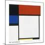 Composition No. III / Fox Trot B with Black, Red, Blue and Yellow, 1929-Piet Mondrian-Mounted Art Print