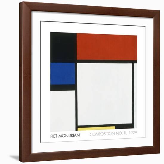 Composition No. III / Fox Trot B with Black, Red, Blue and Yellow, 1929-Piet Mondrian-Framed Art Print